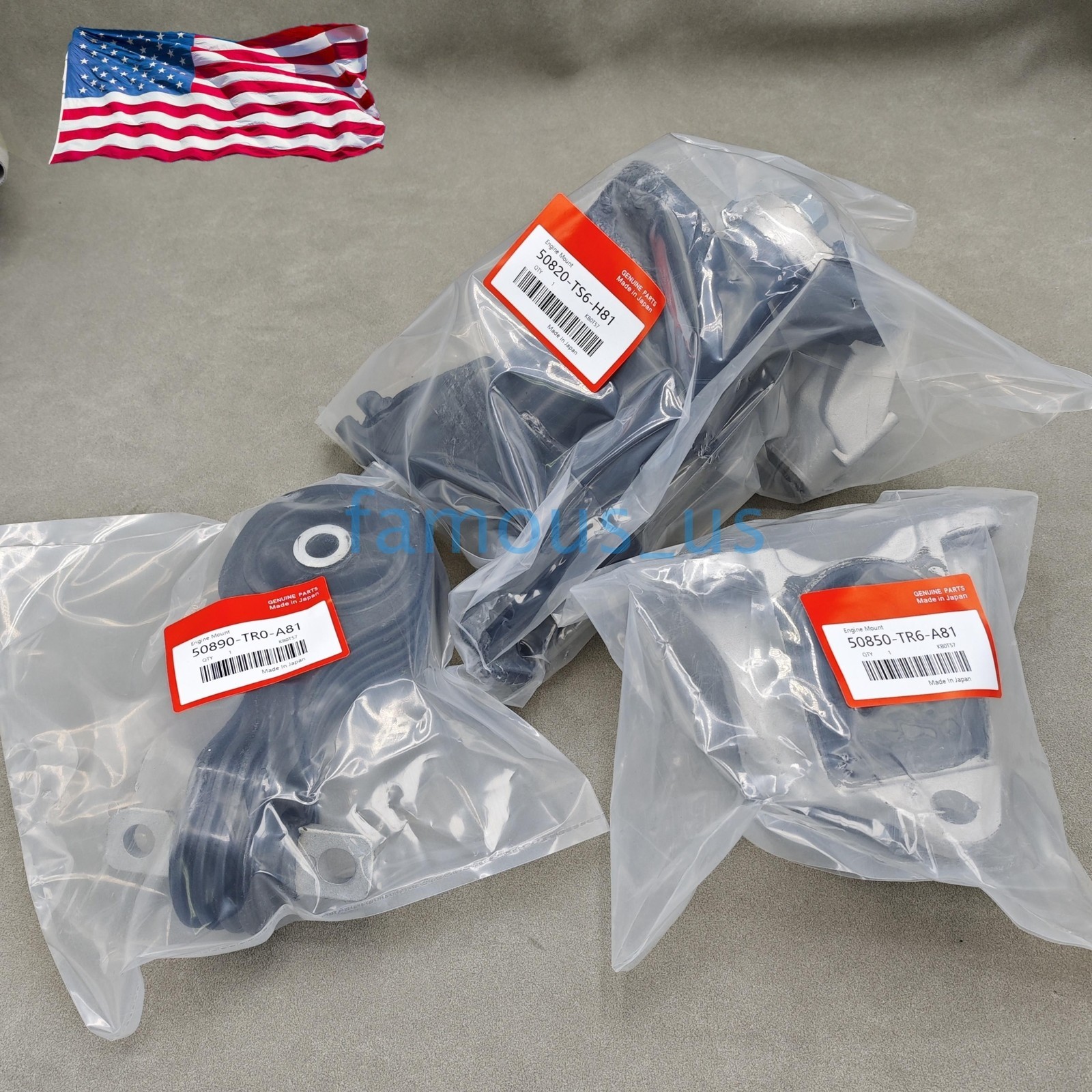 OEM 3PCS Engine & Transmission Mount 2014-2015 For Honda Civic Coupe 1.8L Auto