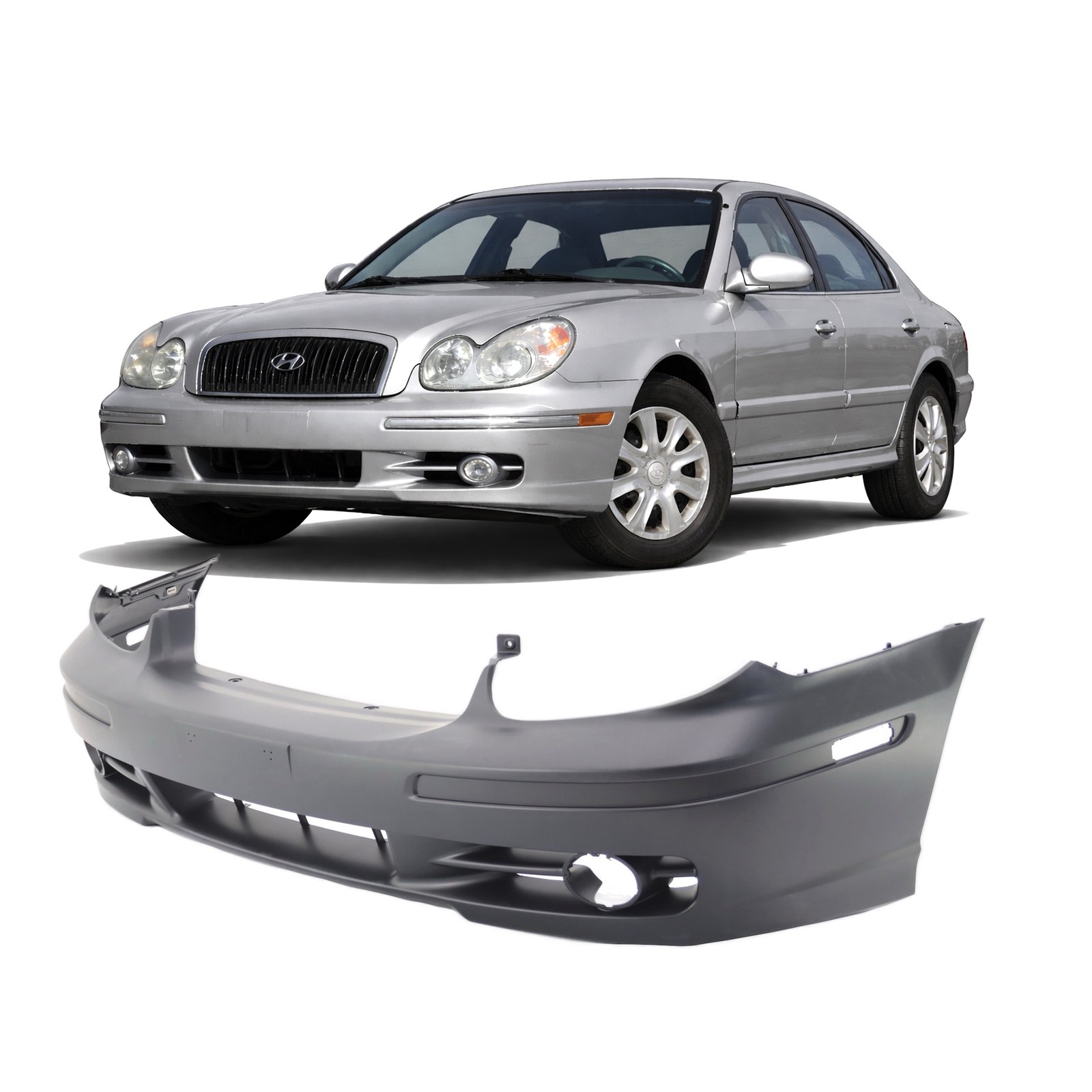 2002-2005 Hyundai Sonata Base GL GLS LX Front Bumper Cover HY1000139 865603D030
