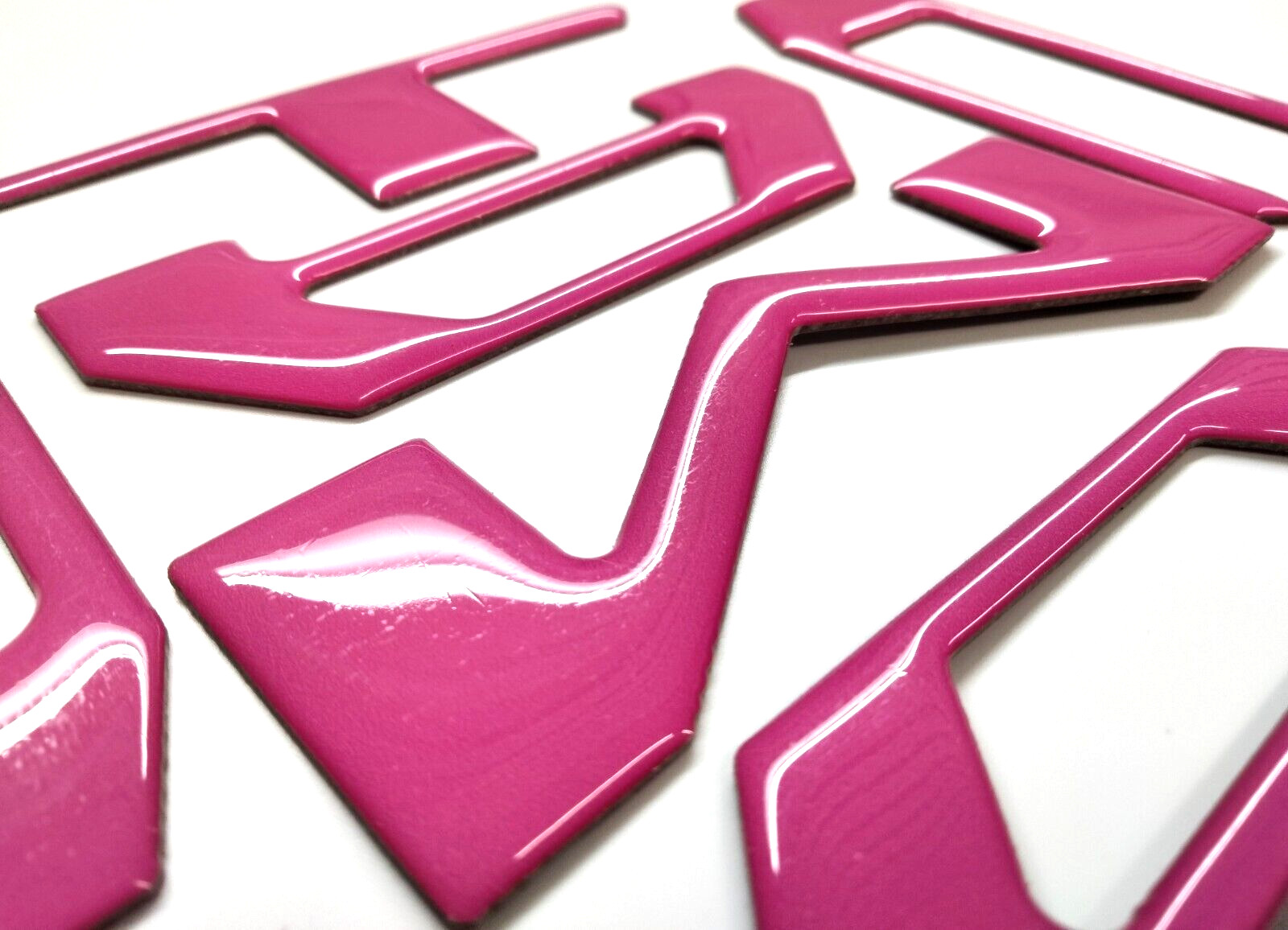 3D RAISED HOT PINK DOMED TAILGATE LETTERS FOR TOYOTA TACOMA 2024- 2026 US MADE