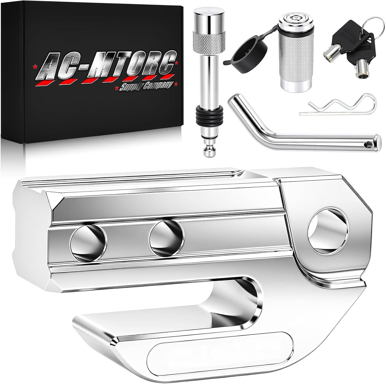 2'' Hitch Slider Skid Plate, Receiver Hitch with 1'' Tow Point, 48,000 LBS
