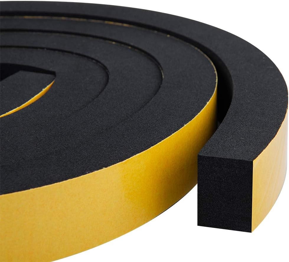 CloudBuyer Weather Stripping Foam 2-Pack, 1 Inch Wide X 1in * 3/4in * 13FT 