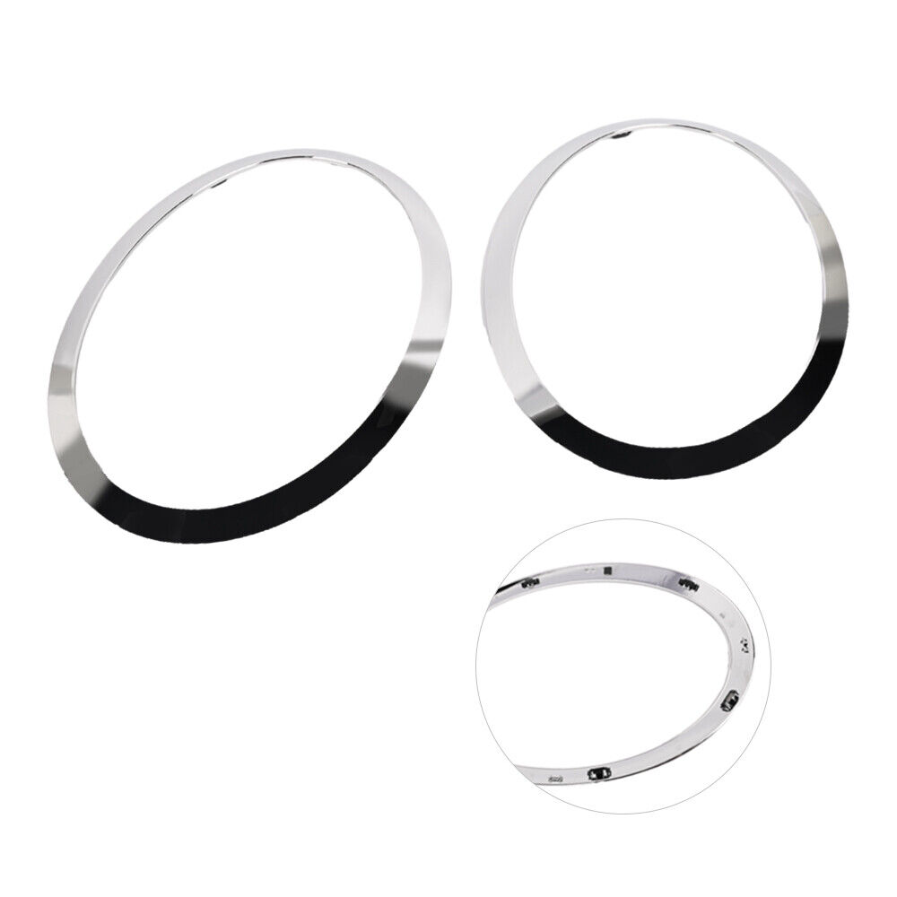 2x Chrome Headlight Ring Bezel Cover Trim Fits Mini Cooper F55 F56 F57 14-21