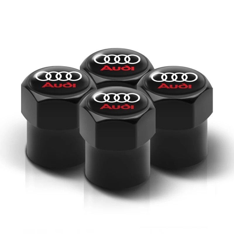 Audi 4Pcs S Line Aluminum Alloy Car Tire Valve Stem Caps Covers A3 A4 A6 A8 Q3 Q