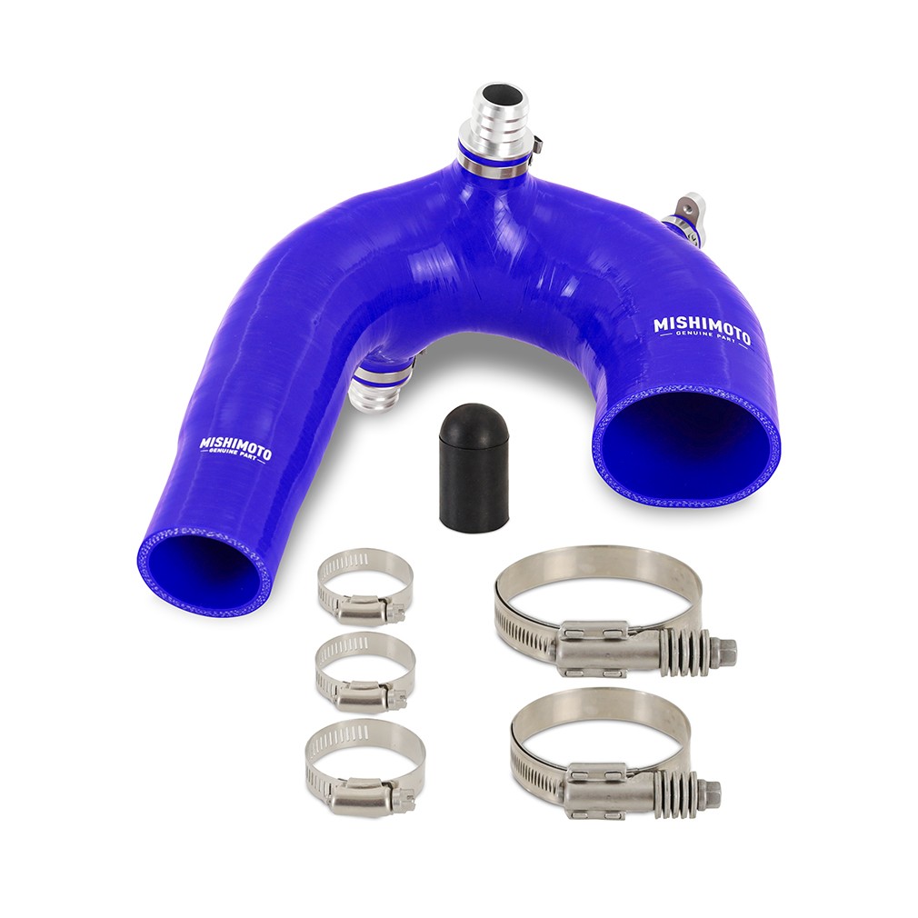 Mishimoto Silicone Intake J-Tube, Fits Polaris RZR XP Turbo 2016+, Blue