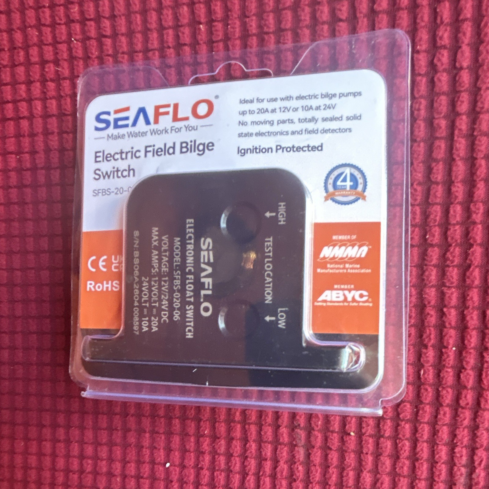 Seaflo Electric Field water sensor automatic Bilge Switch 12 V Seaflo Electric Field water sensor automatic Bilge Switch 12 V