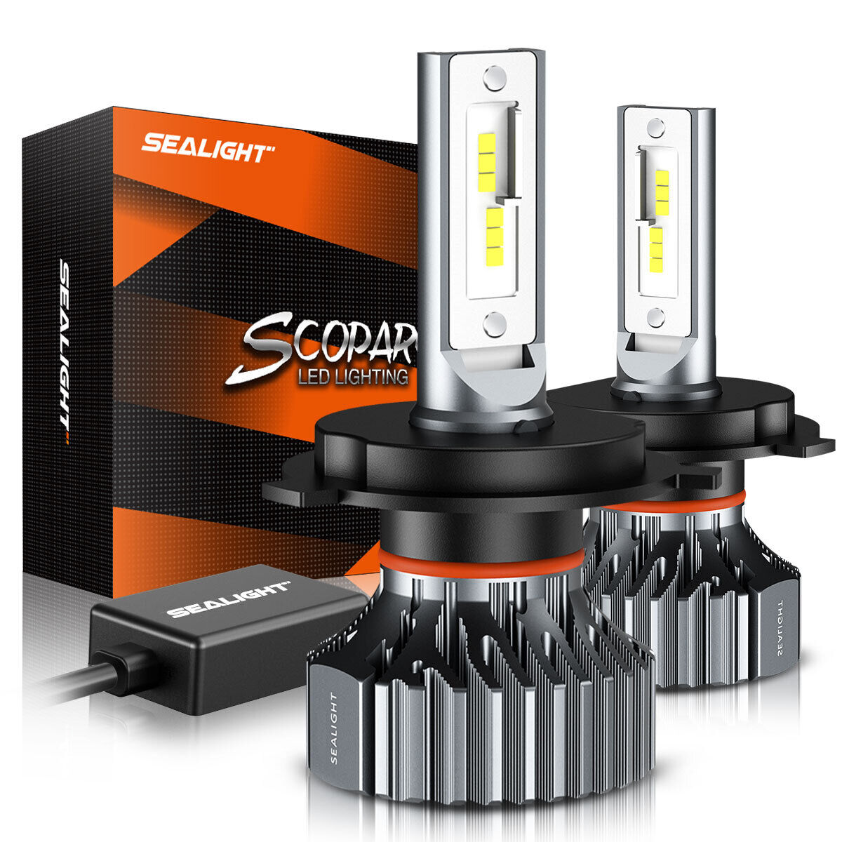 SEALIGHT H4 LED Headlight Bulbs Conversion Kit High Low Beam 6000K Super Bright