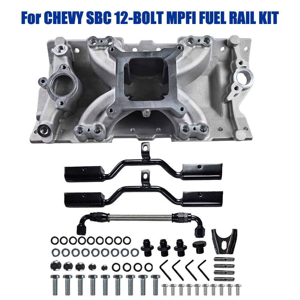 EFI Intake Manifold Fuel Rail Kit Fits Chevy SBC Gen I 1968-1986 350 307 400