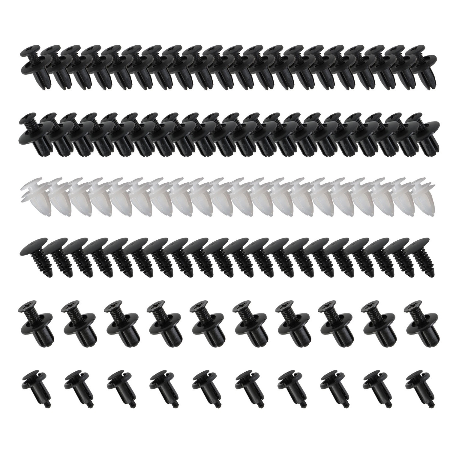 100pcs Car Body Plastic Trim Retainer Fastener Clips Push Pin Fender Bumper Tool