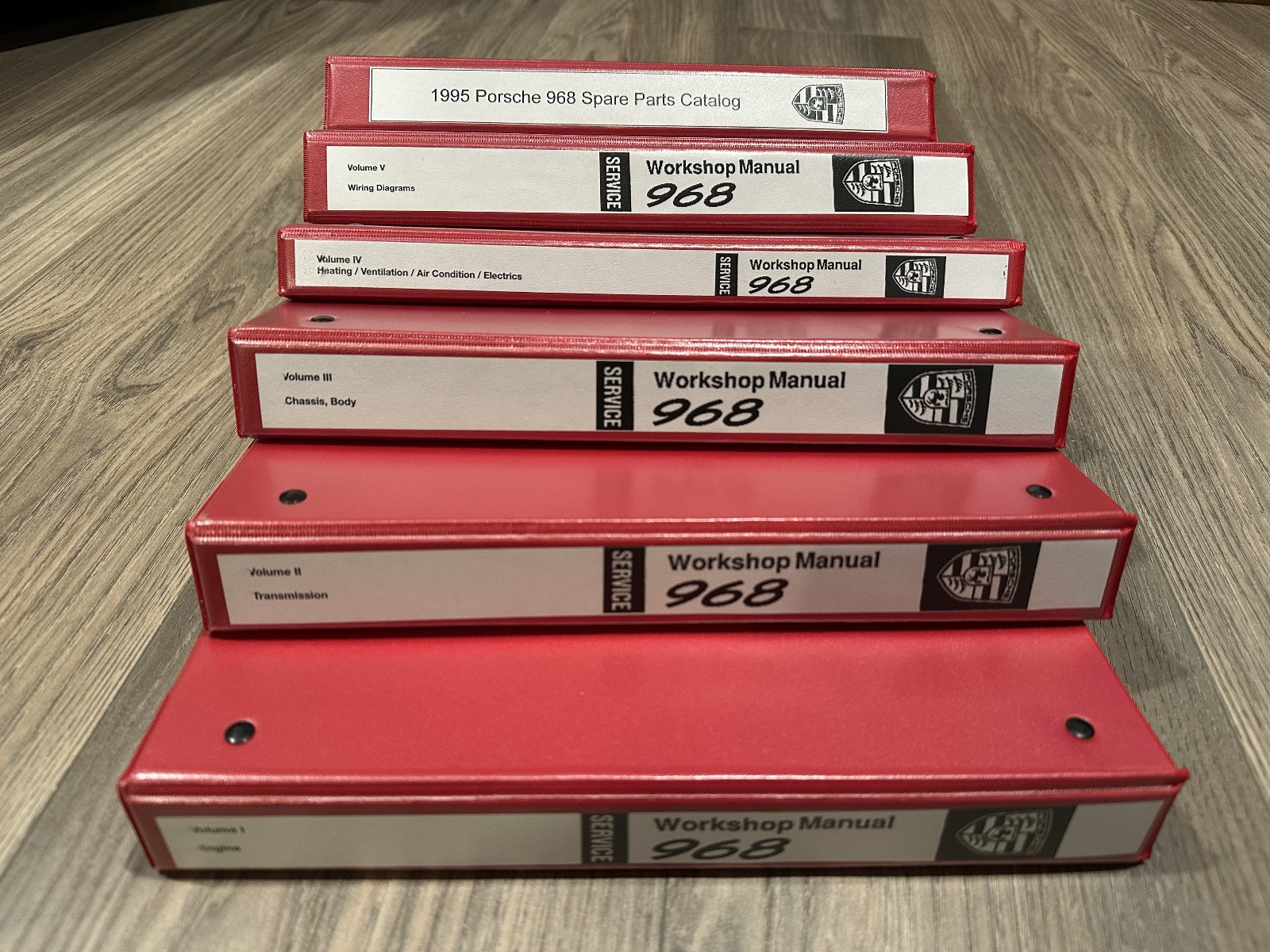 91-95 Porsche 968 Workshop Service Repair Manual Volume 1-5 + Parts Catalog KAT