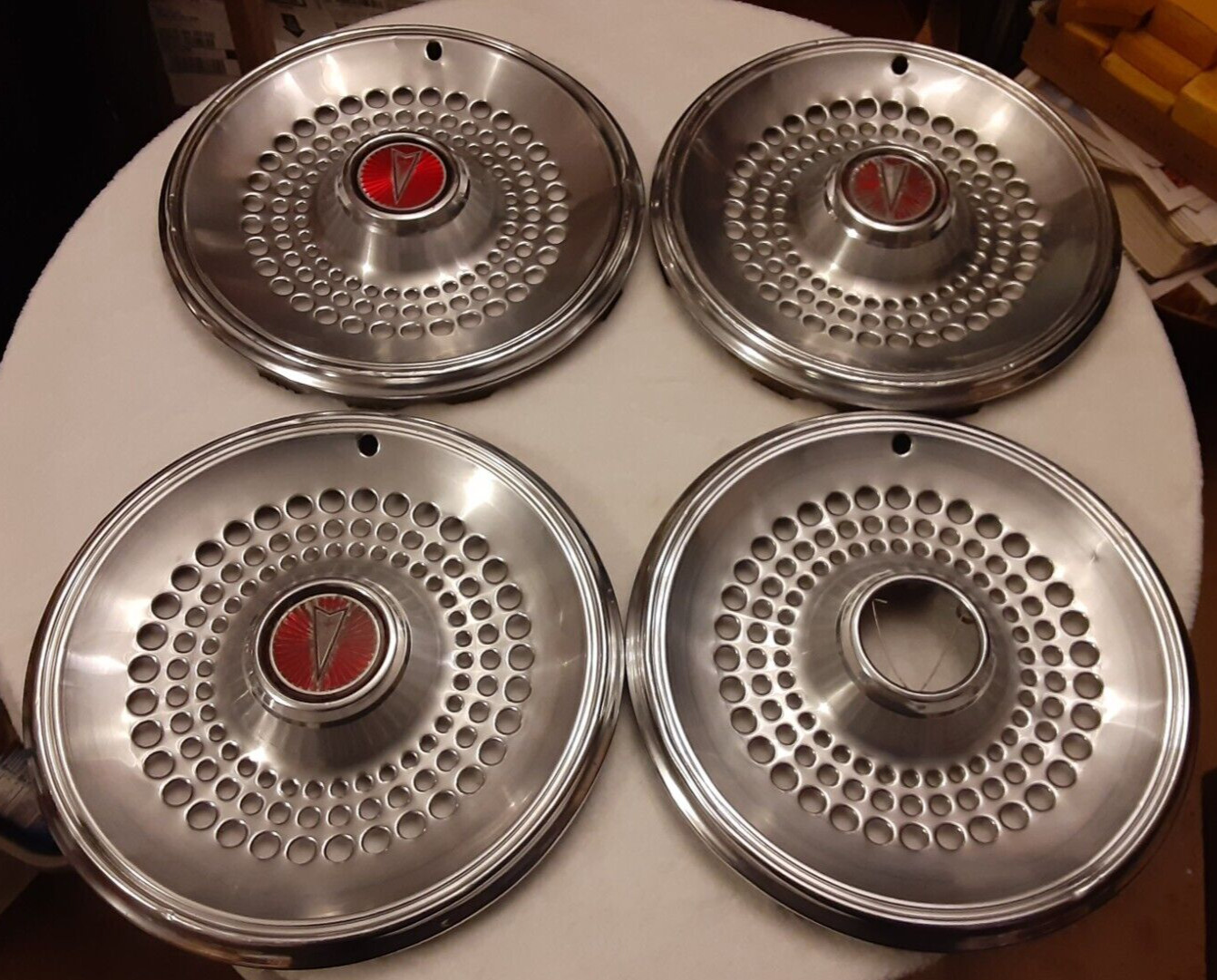 Vintage 1977-1978 Pontiac 15 Inch Hubcaps