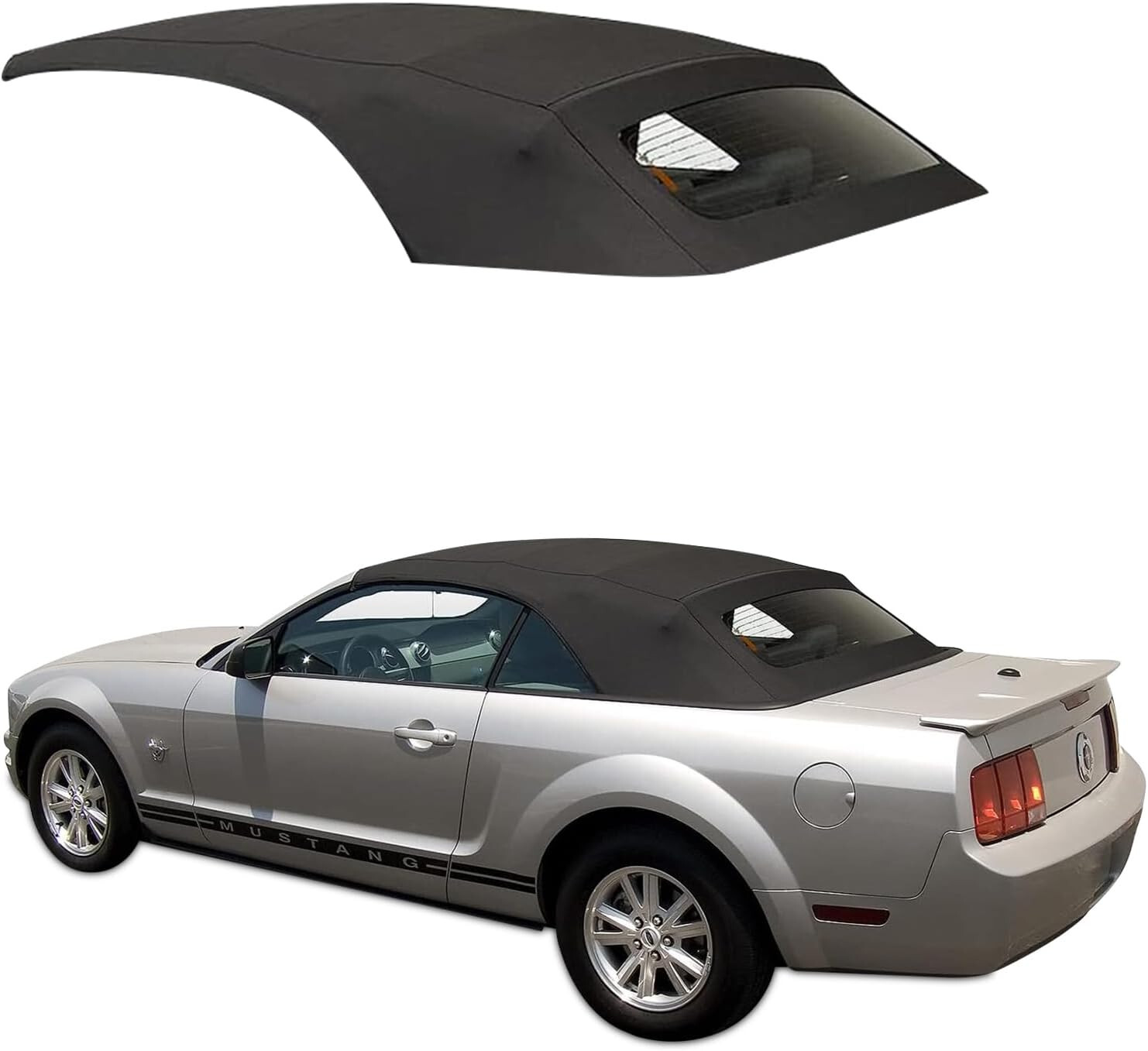 Ford Mustang Convertible Soft Top 2005-2014 Sailcloth Vinyl Heated Glass Window
