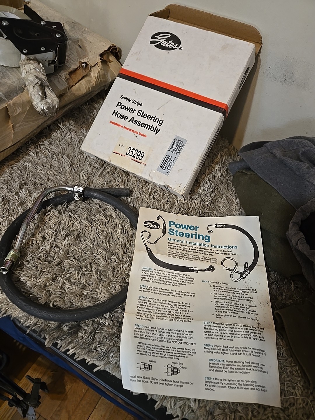 1967-1970 Ford Mustang Power Steering Hose Assembly Oer Vintage Reproduction 1967-1970 Ford Mustang Power Steering Hose Assembly Oer Vintage Reproduction