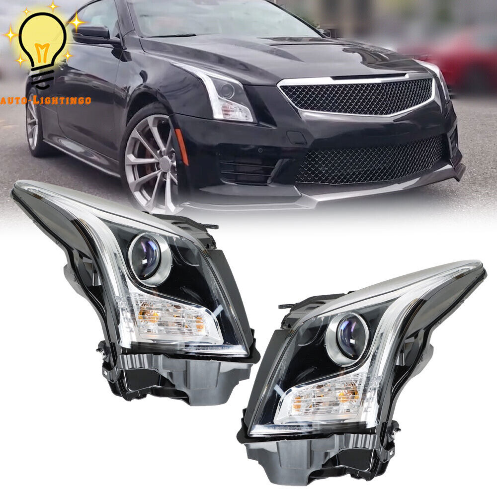 For Cadillac ATS 2013-2018 Headlight Assembly Headlamp Right Side&Left Side