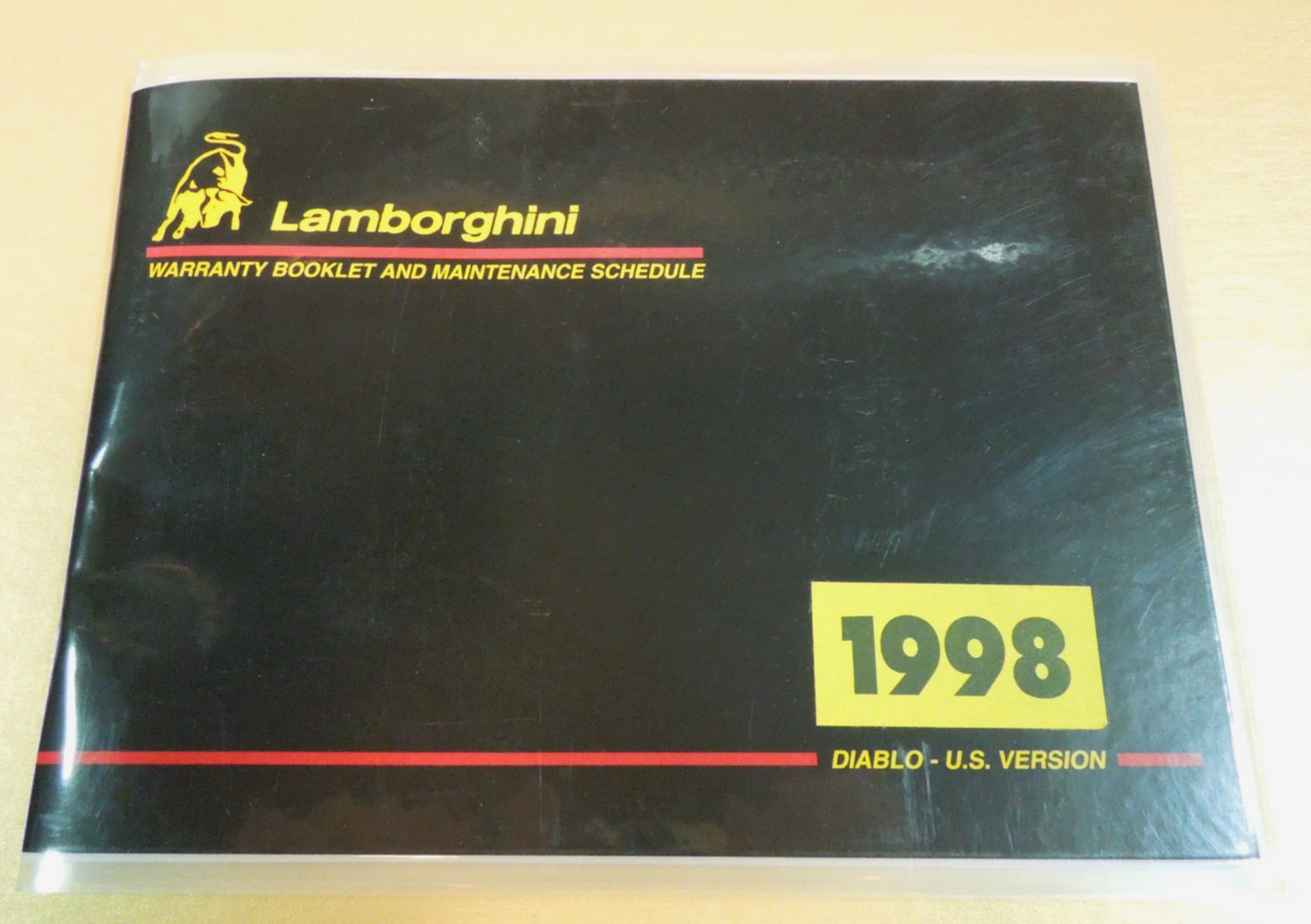 VINTAGE NOS ORIGINAL 1998 LAMBORGHINI DIABLO WARRENTY AND MAINTENANCE BOOKLET VINTAGE NOS ORIGINAL 1998 LAMBORGHINI DIABLO WARRENTY AND MAINTENANCE BOOKLET