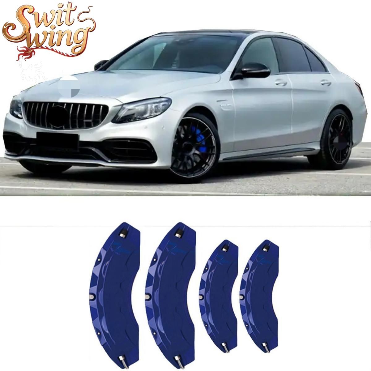 4pcs Blue Car Aluminum Brake Caliper Cover for MERCEDES BENZ C Class 4pcs Blue Car Aluminum Brake Caliper Cover for MERCEDES BENZ C Class