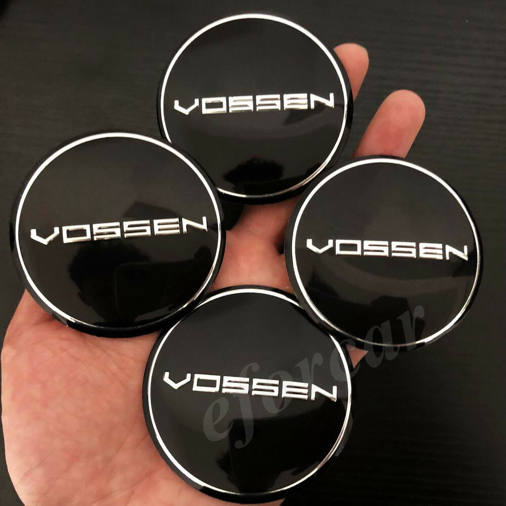 4pcs 65mm Vossen Car Wheel Center Hub Cap Rim Badge Emblem Decal Stickers