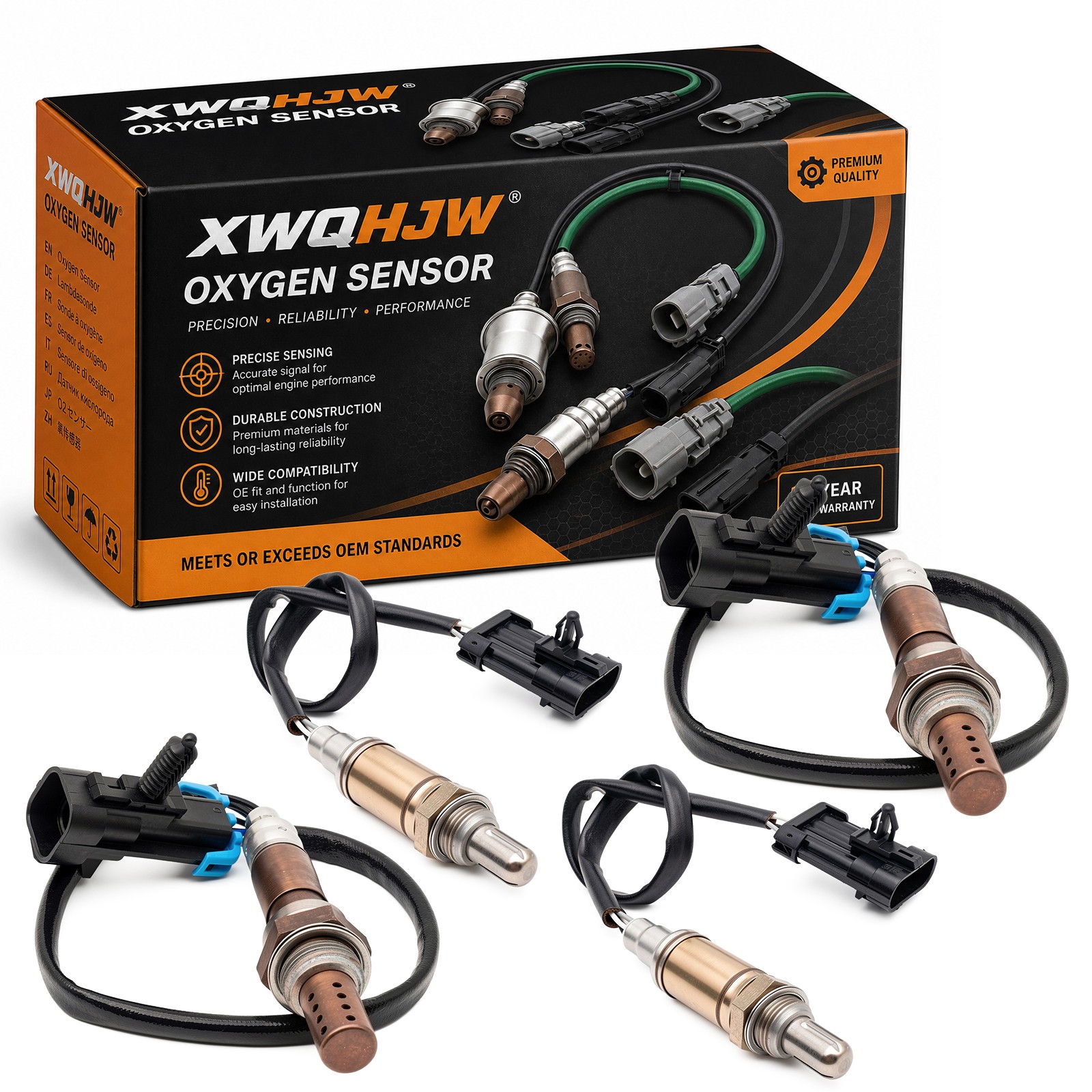 4pc Upstream & Downstream Oxygen Sensor O2 Set Fit For Chevy GMC 2344012 2344018