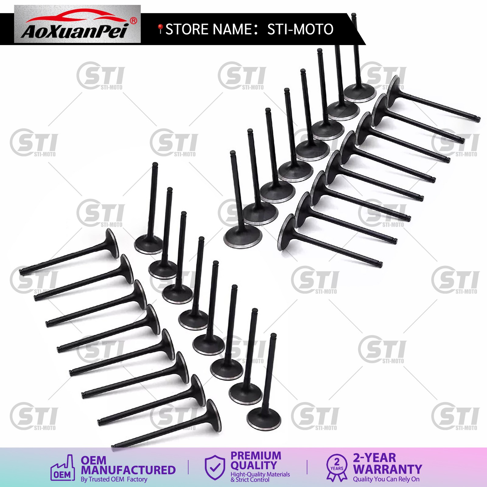 32x Engine Intake Exhaust Valves Set For Mercedes-Benz W204 W211 CL63 M156 6.3L