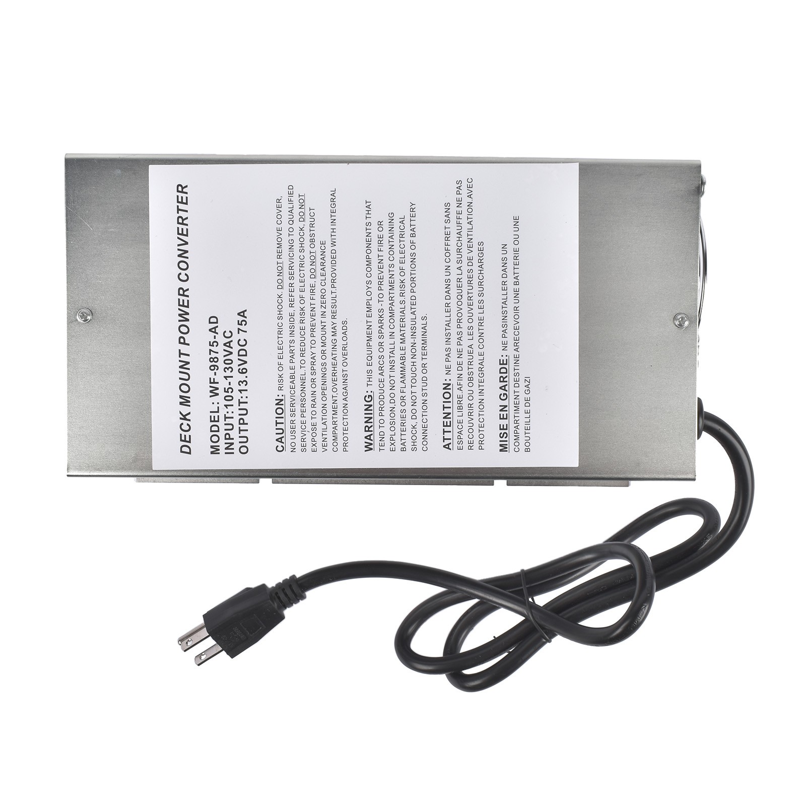WF‑9875 WF‑9875‑AD‑CB RV Power Converter 75A Charger for RV Trailer Camper