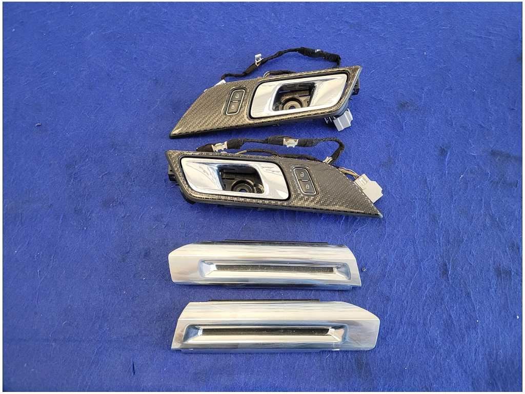 2015-2017 Ford Mustang GT S550 Pair Coupe Door Handle Pull Carbon Look 2781