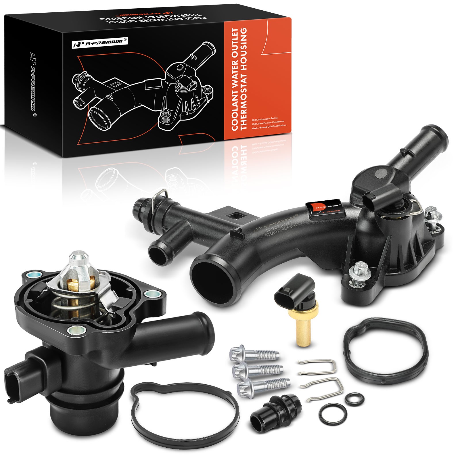 A-Premium 2x Thermostat Housing Assembly for Chevrolet Cruze Buick Encore 1.4L