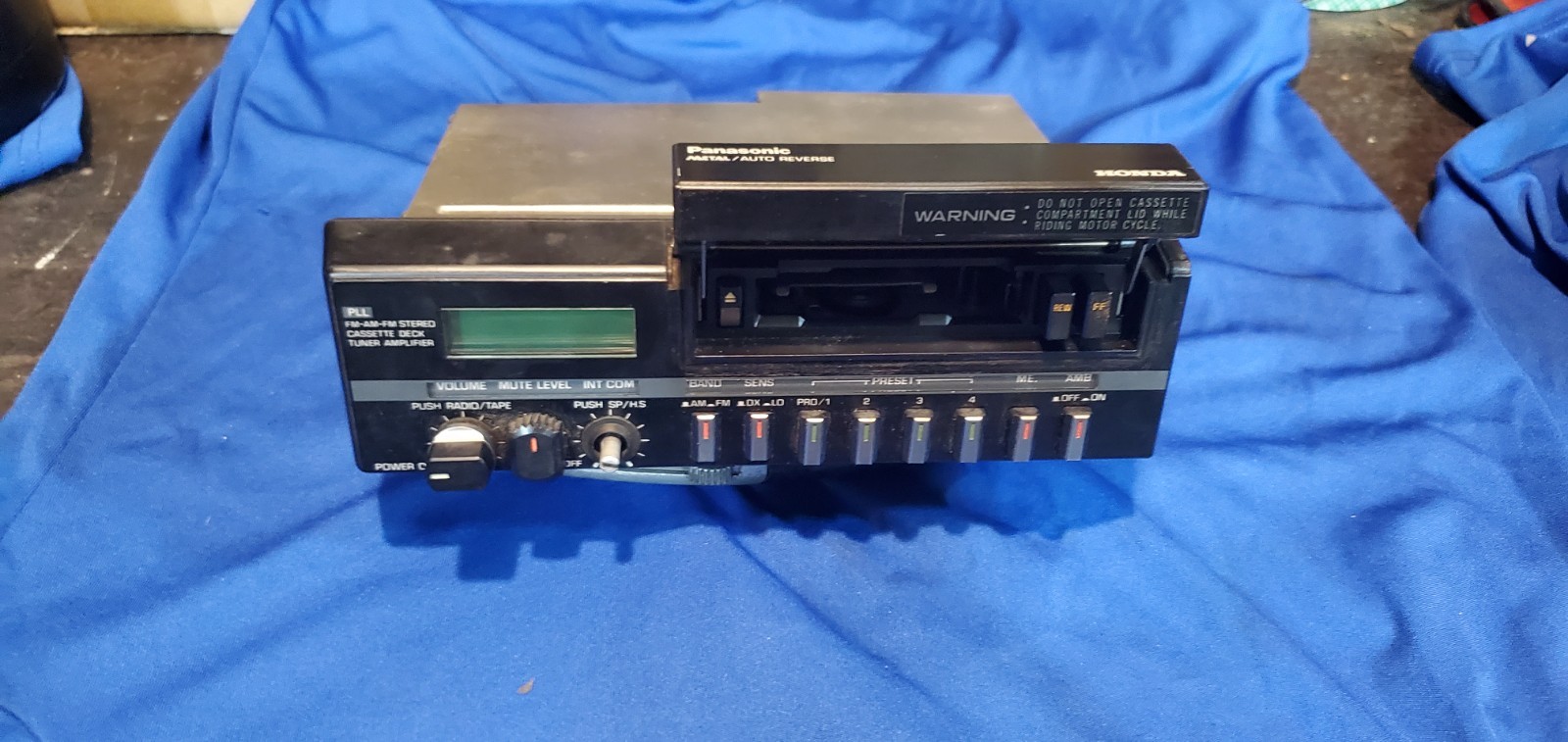 1985 Honda Goldwing Panasonic   FM AM Cassette Player  2-Head Auto Reverse