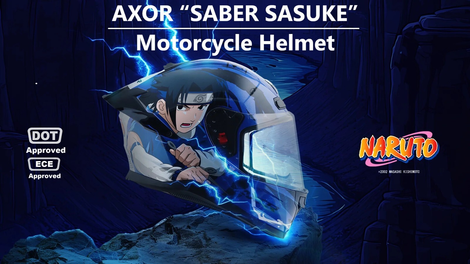 AXOR “Saber Sasuke” DOT & ECE Certified Full Face Motorcycle Helmet