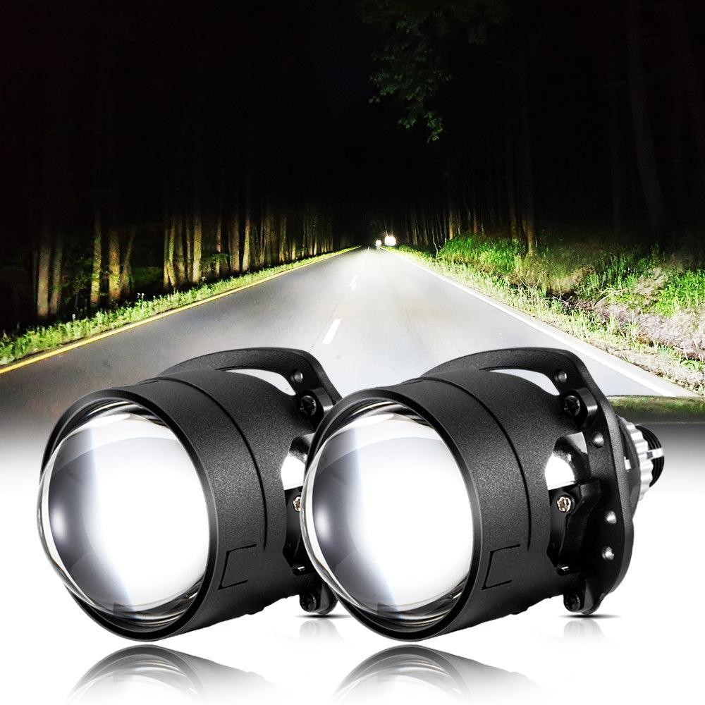 AUXBEAM 2.5inch Projector LED Fog Lights White Hi/Low Beam Bumper Driving Lamps AUXBEAM 2.5inch Projector LED Fog Lights White Hi/Low Beam Bumper Driving Lamps