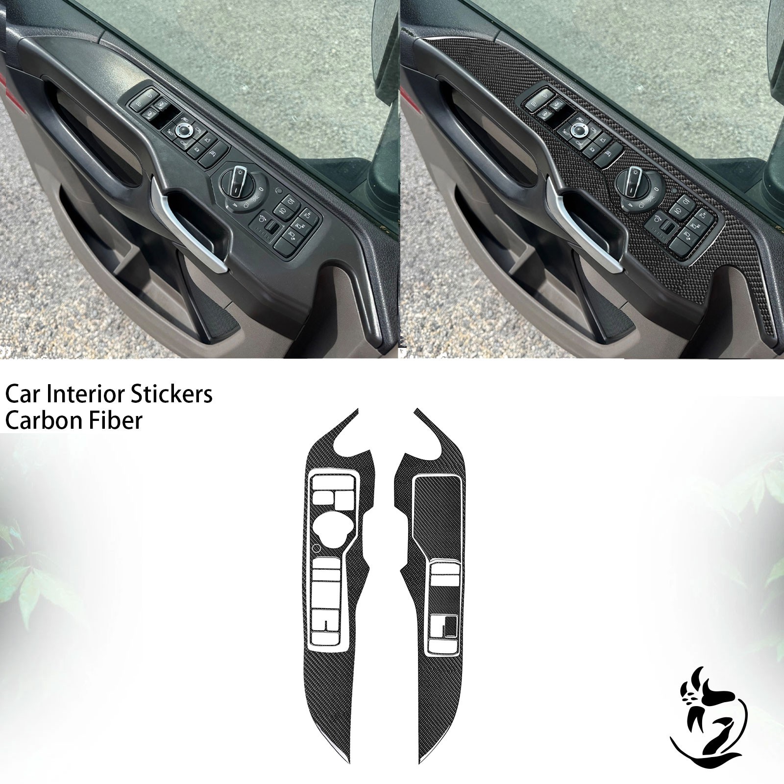 6X Real Carbon Fiber Window Lift Switch Panel Kit Trim for scania R-series 19-24