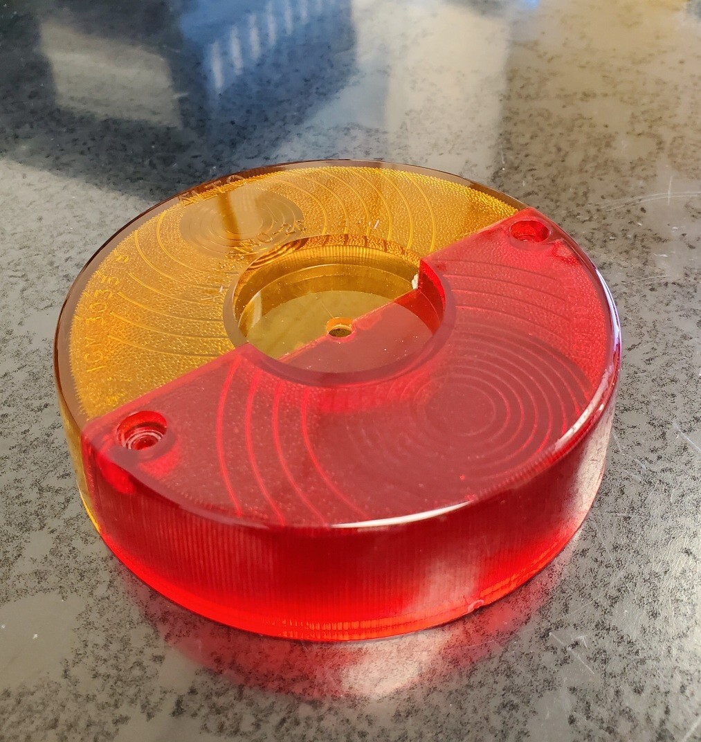 Ferrari 250GT Lusso, 275GTB Tail Light Lens. Amber and Red. Ferrari 250GT Lusso, 275GTB Tail Light Lens. Amber and Red.