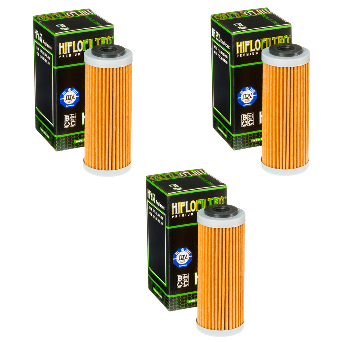 HiFlo Oil Filter for KTM 350 SX-F SXF 2011-2024 Hiflofiltro HF652 - Pack of 3
