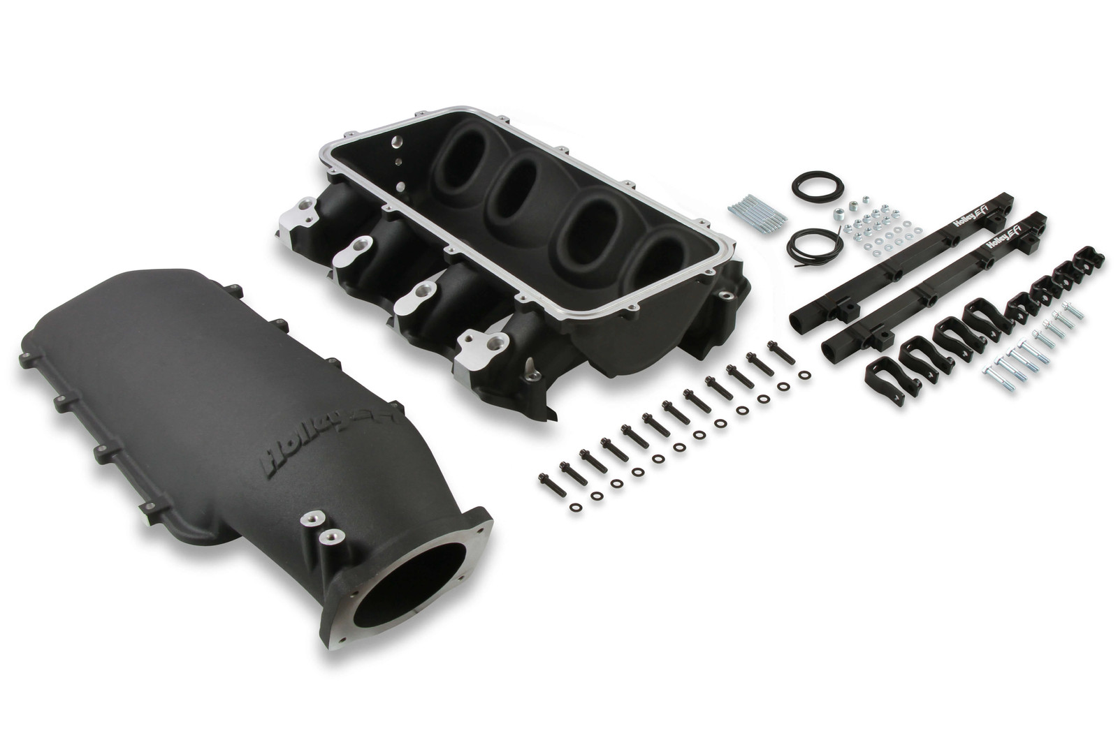 Holley 300-679BK Lo-Ram Intake Manifold Single Injector Black Finish