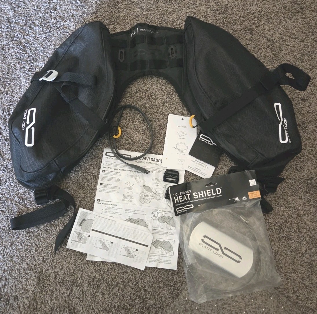 NEW Giant Loop MoJavi 12L Rackless Saddlebags Waterproof Dual Sport Dirt Bike