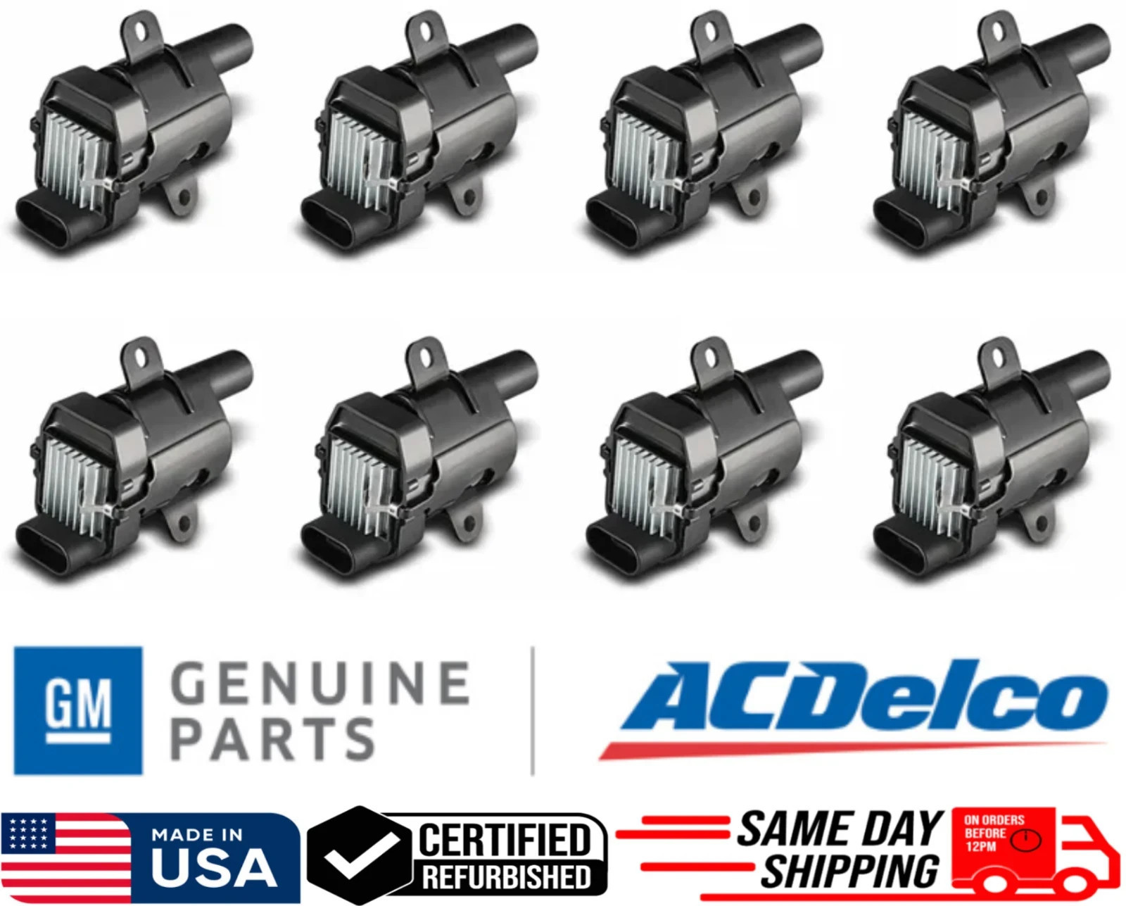 ACDELCO Ignition Coils For 1999-2007 GMC Chevrolet Cadillac V8, 19005218