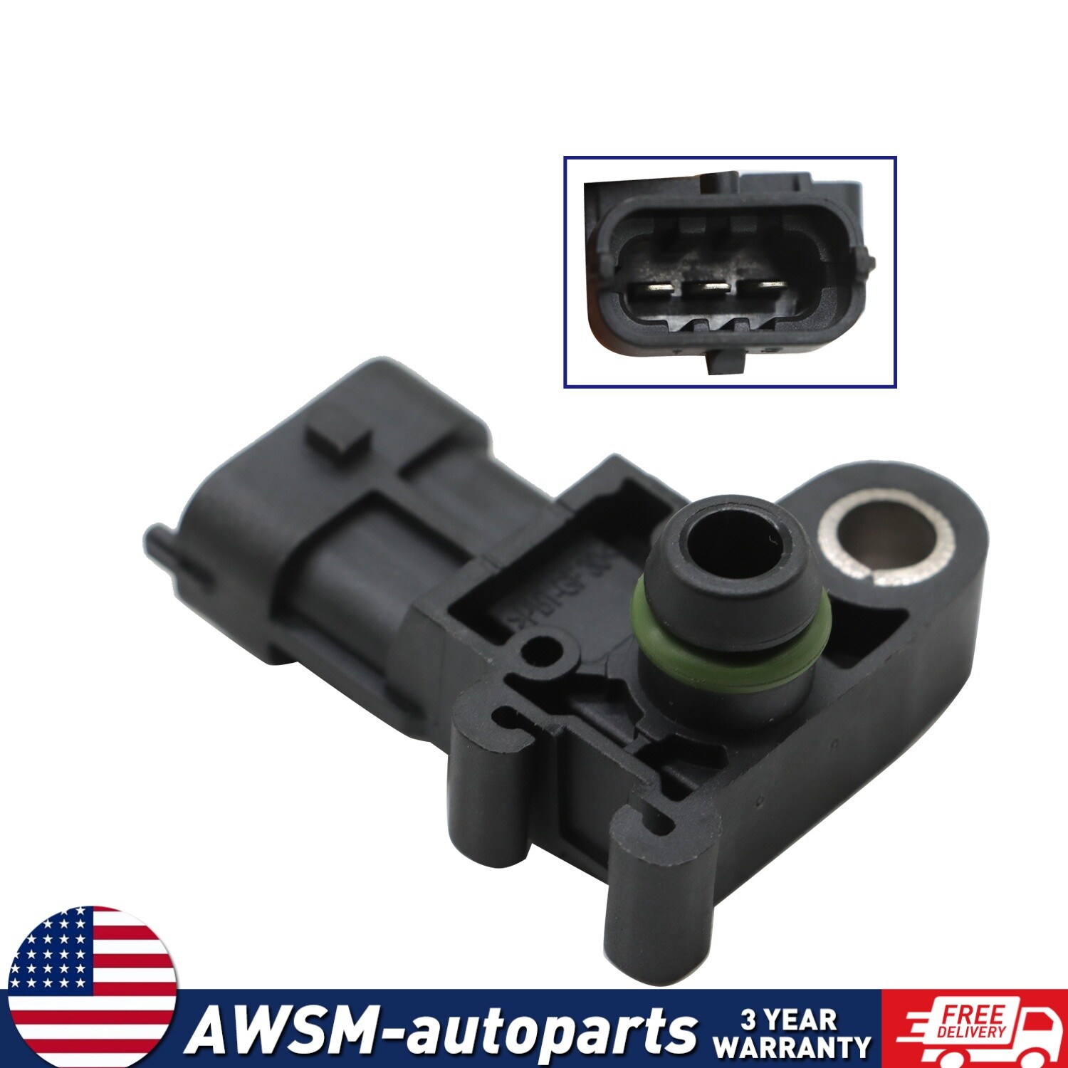 12591290 Absolute Sensor Pressure Manifold MAP For Buick Cadillac Chevrolet GMC