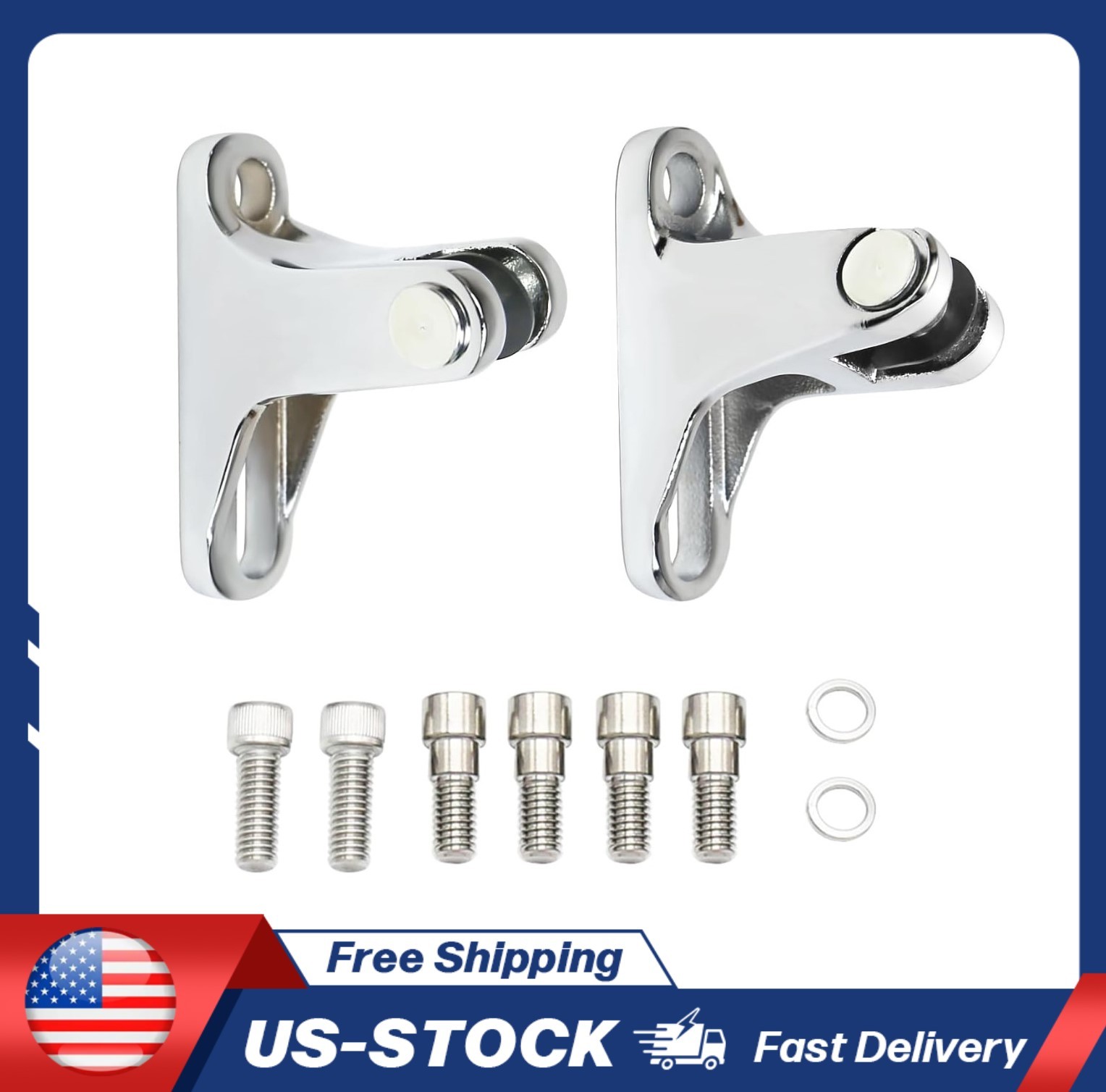Chrome Stainless Passenger Footboard Bracket For Harley Touring 1993-2025