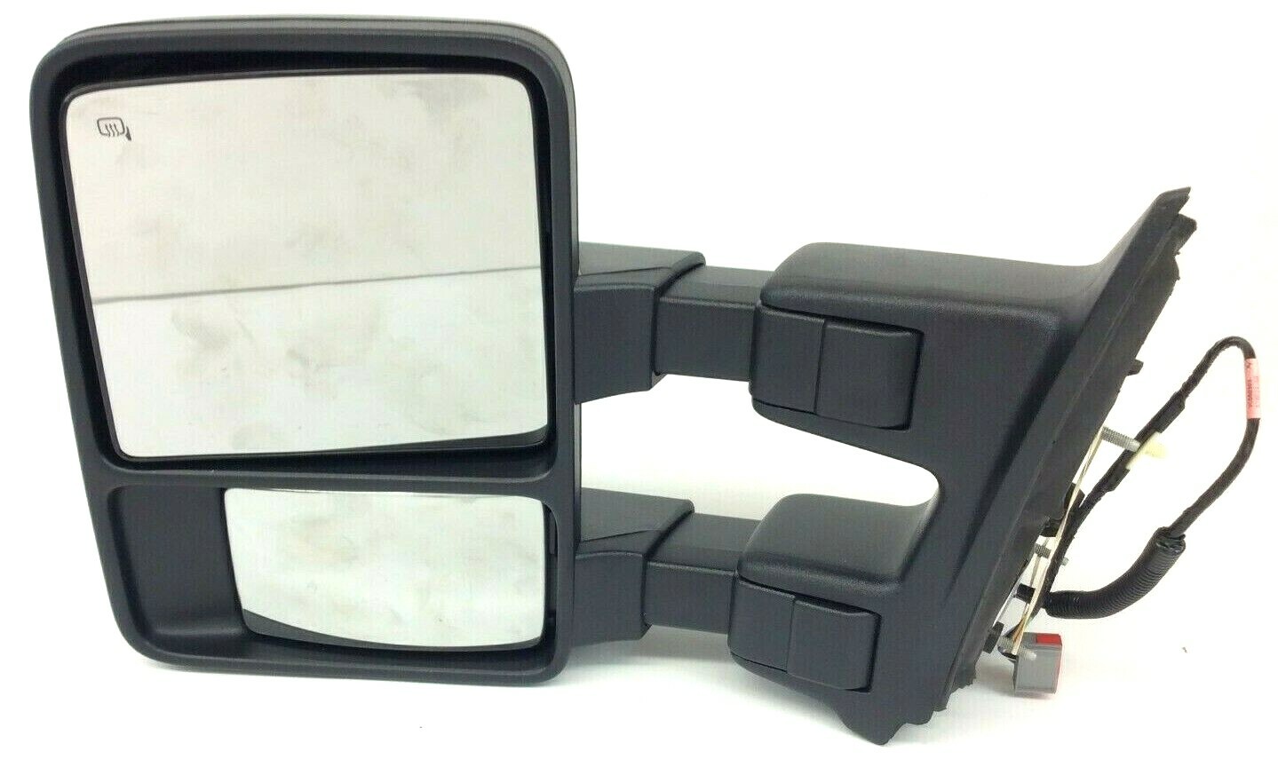13-16 Ford Super Duty power heated black Trailer Tow Driver Side View Mirror OE
