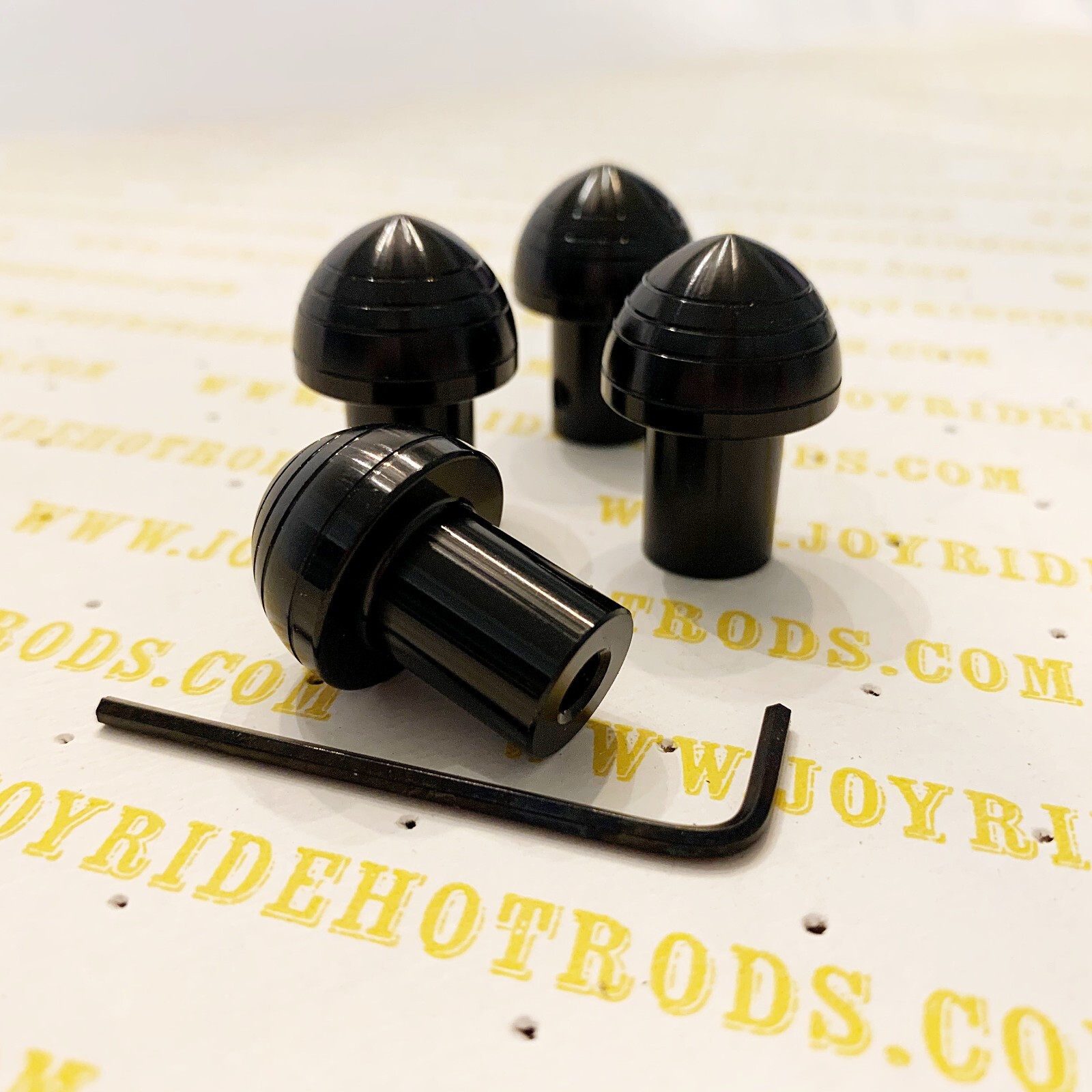 4 x Genuine \'1940\'s\' Style Dash Knobs by SoCal Speed Shop- ANODIZED BLACK