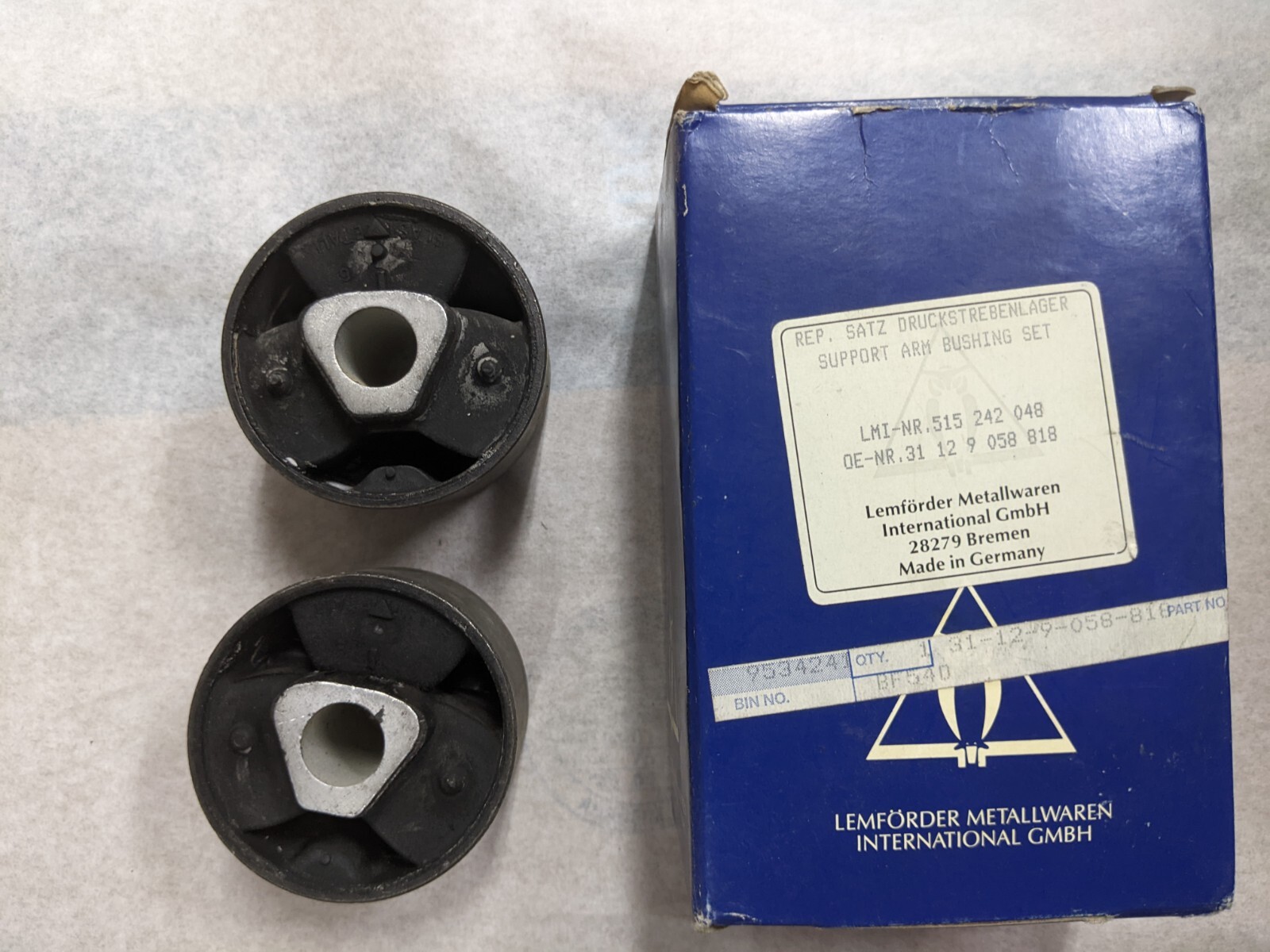 New Lemfoerder Suspension Control Arm Mount Pack Front Upper 1055601 31129058818 New Lemfoerder Suspension Control Arm Mount Pack Front Upper 1055601 31129058818