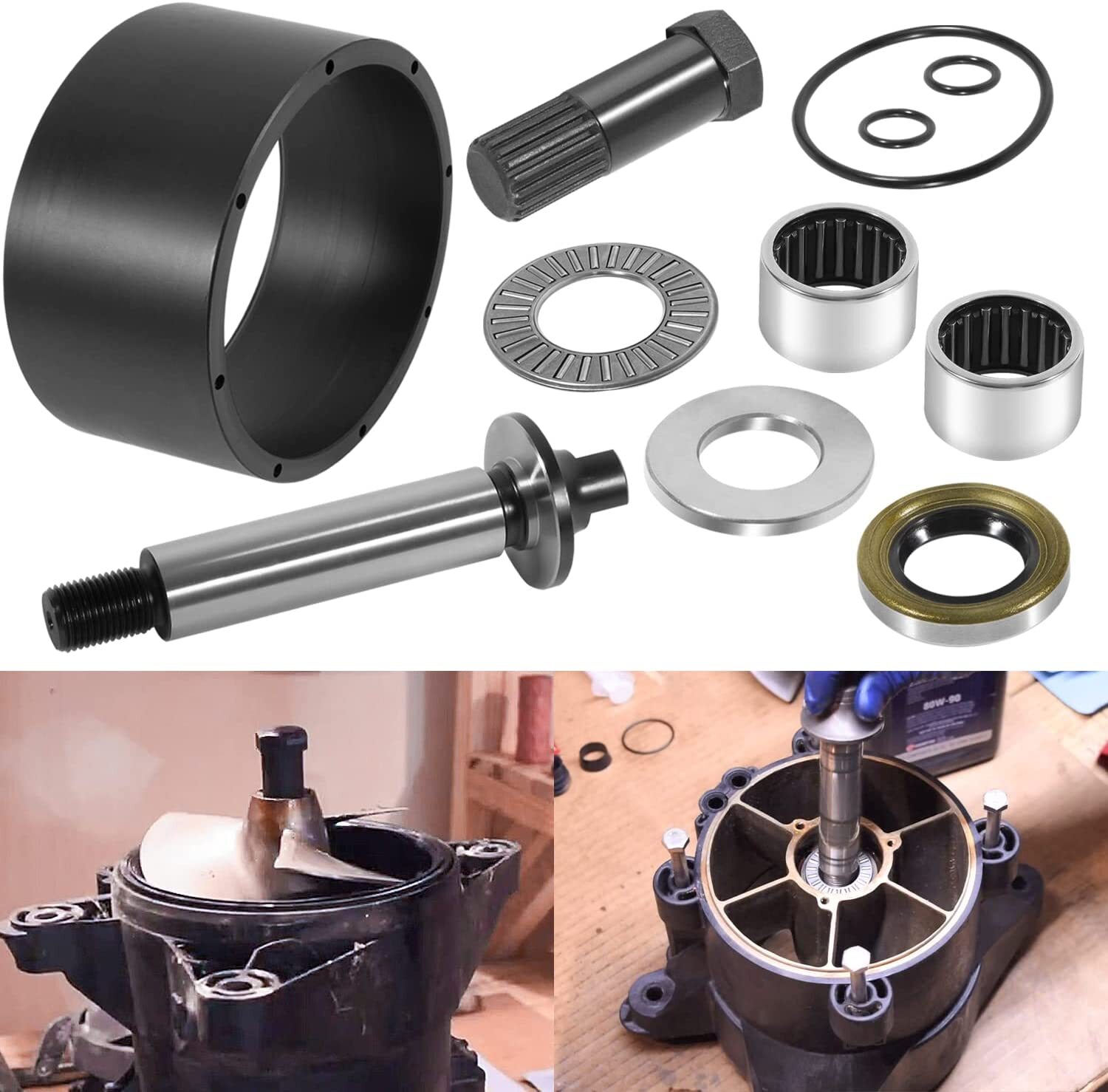 Jet Pump Rebuild Kits Wear Ring Impeller Shaft Seal Oil For SeaDoo XP GTX RX DI