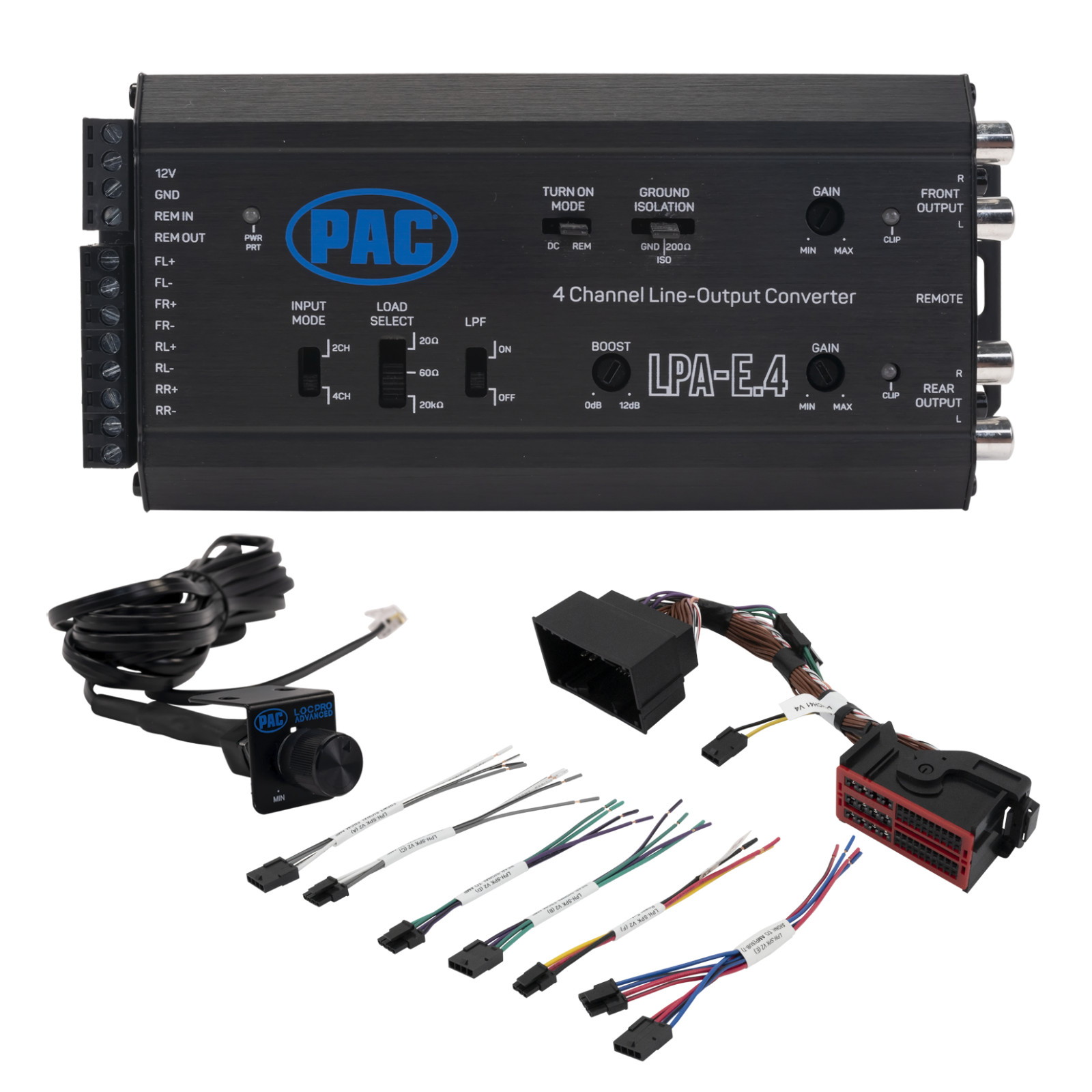 PAC Amplifier Integration Solution for 2013-2024 Dodge Jeep Ram LPHCH41+LPA-E.4