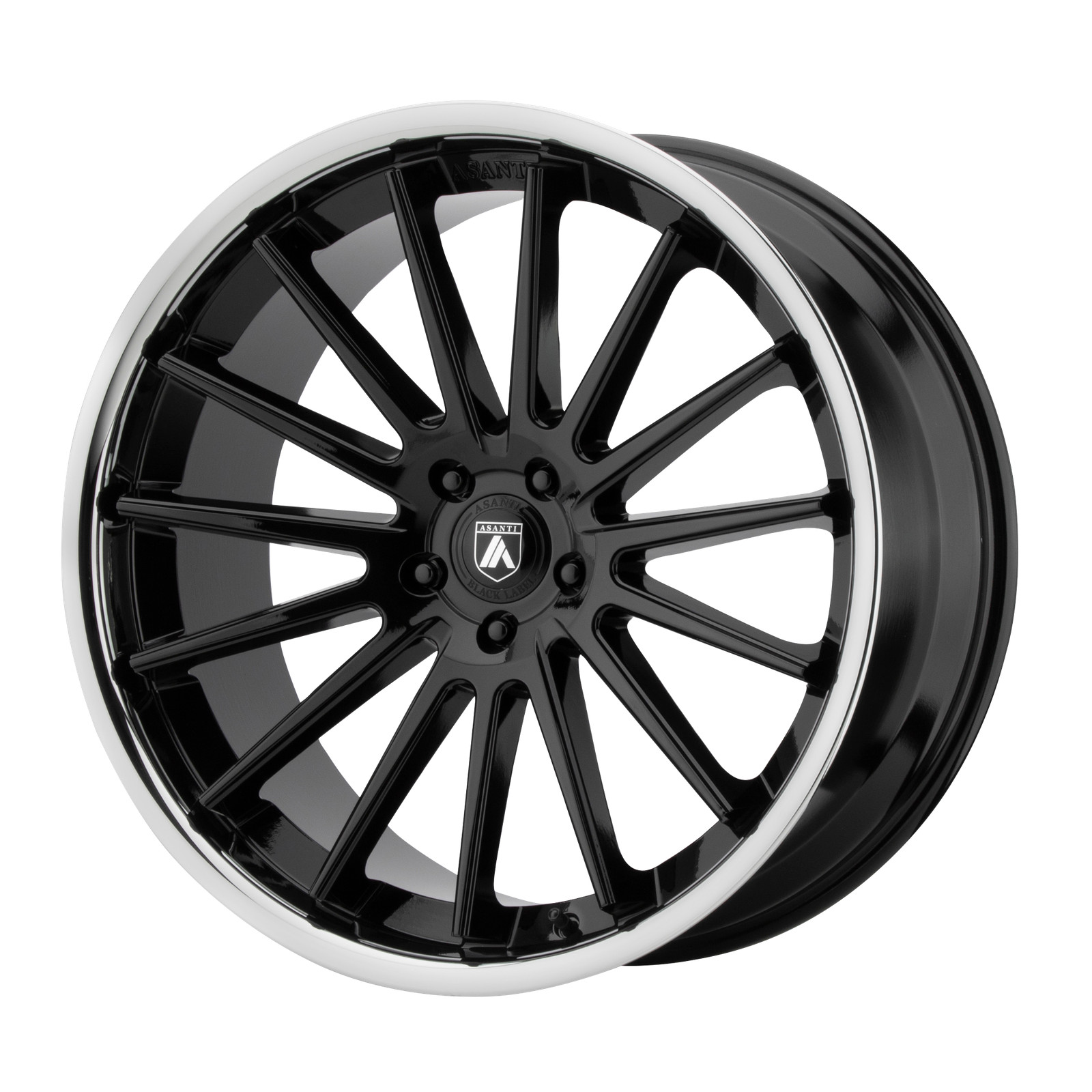 20x10.5 Asanti Black ABL-24 Beta Gloss Black Chrome Lip Wheel 5x130 (25mm)