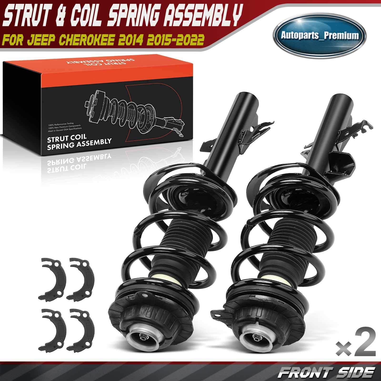 Front Left & Right Complete Strut & Coil Spring Assembly for Jeep Cherokee 14-22