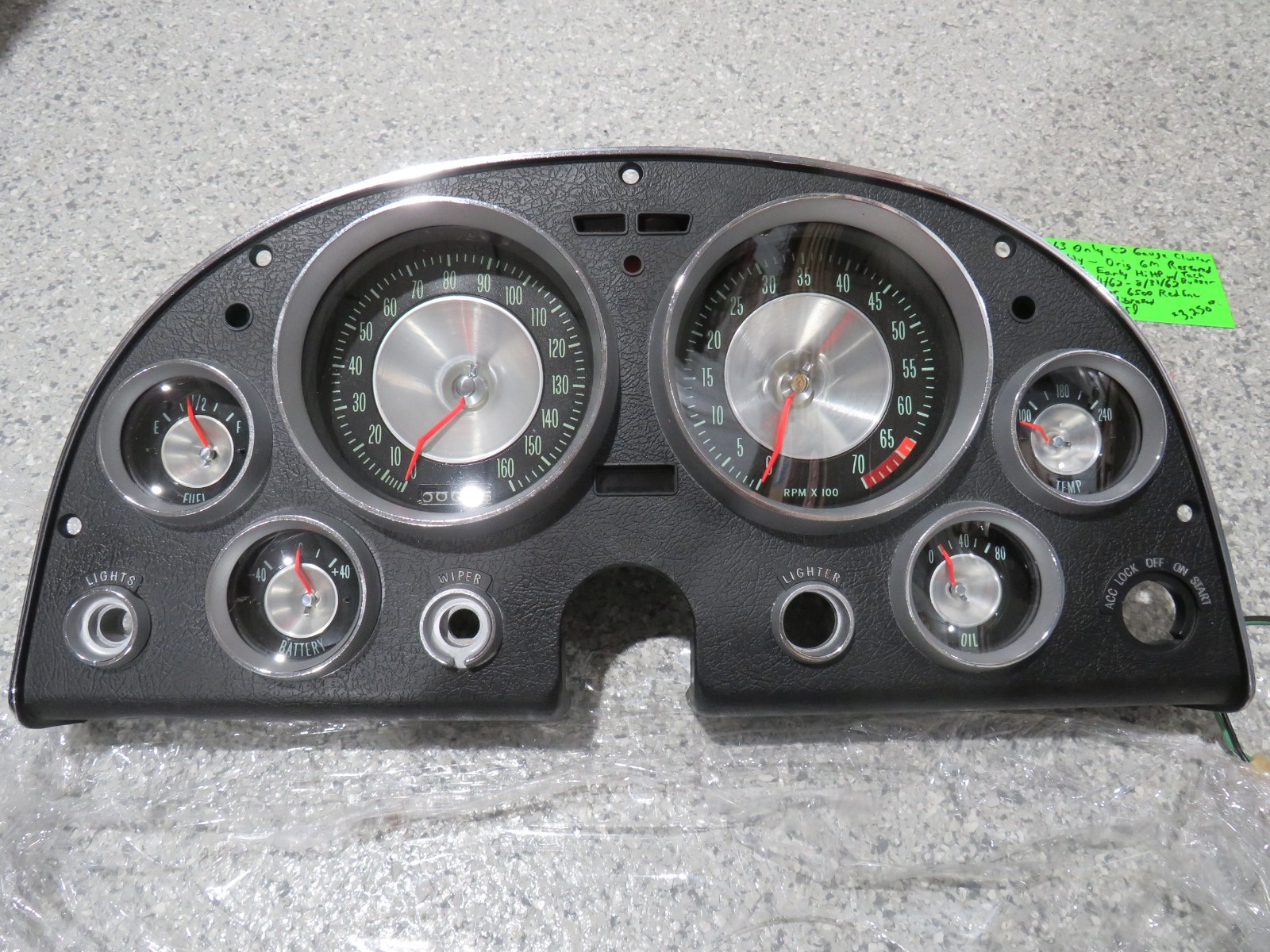 1963 Only Corvette C2 Gauge Cluster---Prof Restored---Tach Buzzer 6500---NCRS