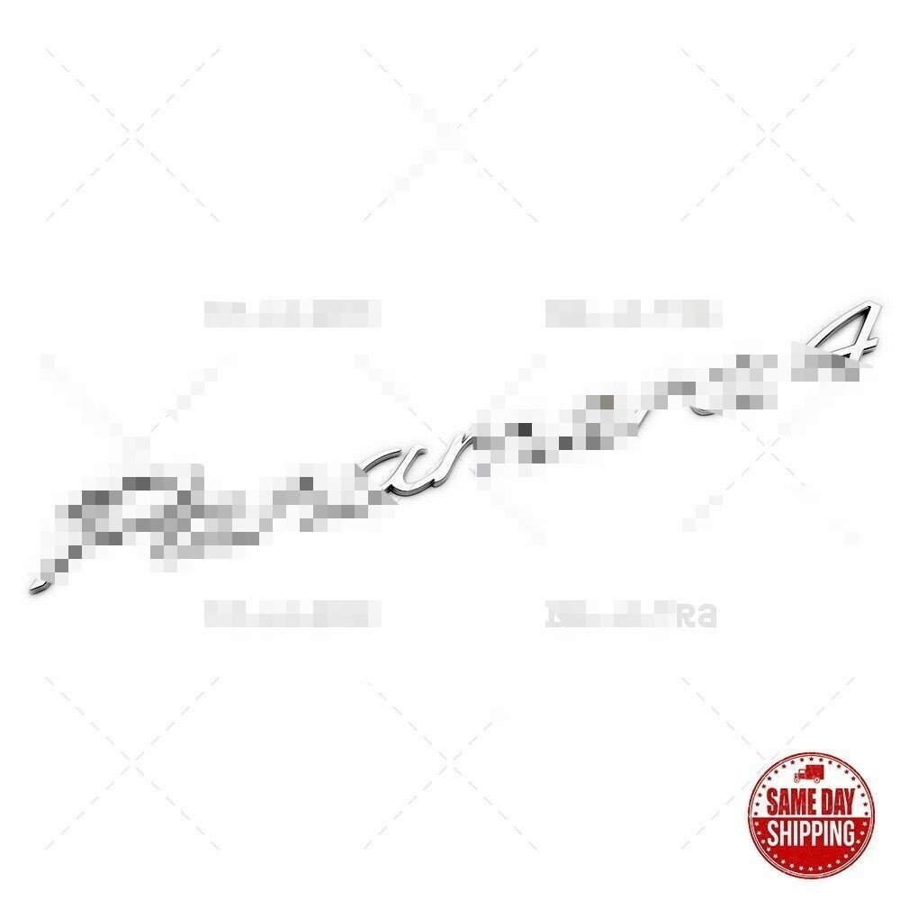 Chrome Look Panamera 4 Letters Rear Badge Emblem Look Deck Lid Sport