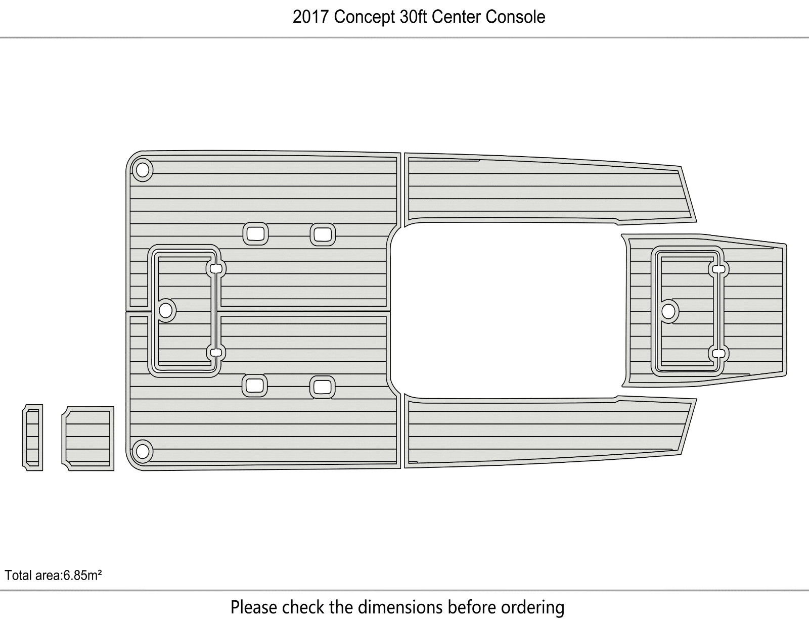 2017 Concept 30ft Center Console DuraEVA Boat flooring