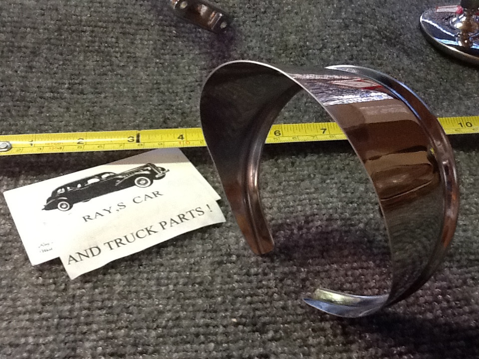 NEW SINGLE ACCESSORY STAINLESS STEEL MIRROR VISOR FOR 4 & 5 INCH ROUND MIRRORS 