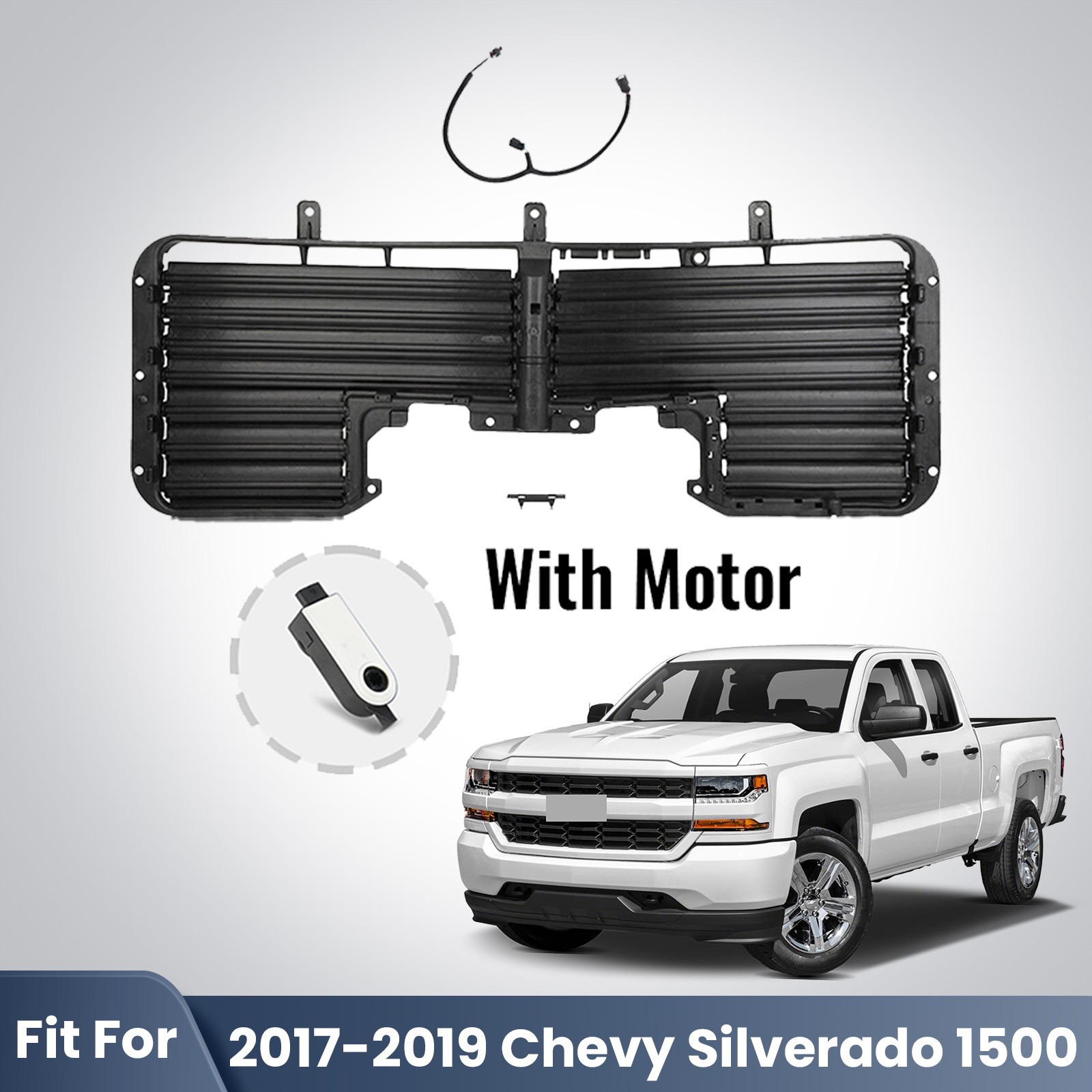For 2017-2019 Chevrolet Silverado GMC Sierra 1500 Shutter W/ Motor 84363184