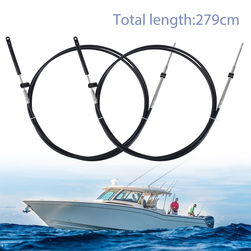 2PCS 9FT Outboard Throttle Cable Gen I Control Shift Cables For Mercury Mariner 2PCS 9FT Outboard Throttle Cable Gen I Control Shift Cables For Mercury Mariner