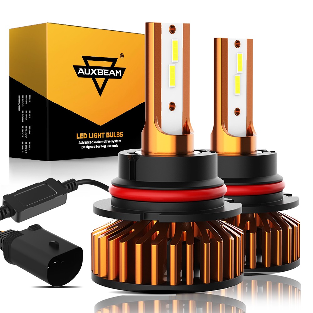AUXBEAM Canbus 9007 HB5 LED Headlight Bulbs High Low Beam 6500K Super Bright 2X